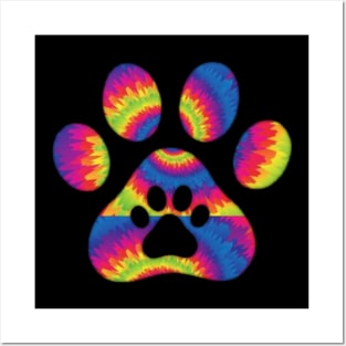 Cat feet Tie dye Posters and Art